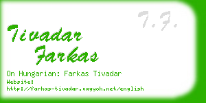 tivadar farkas business card